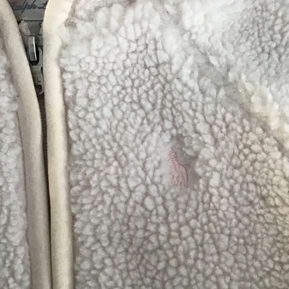 Ralph Lauren Fleece baby girl zip up Jacket, Color light pink, Size 9 months - Picture 4 of 6